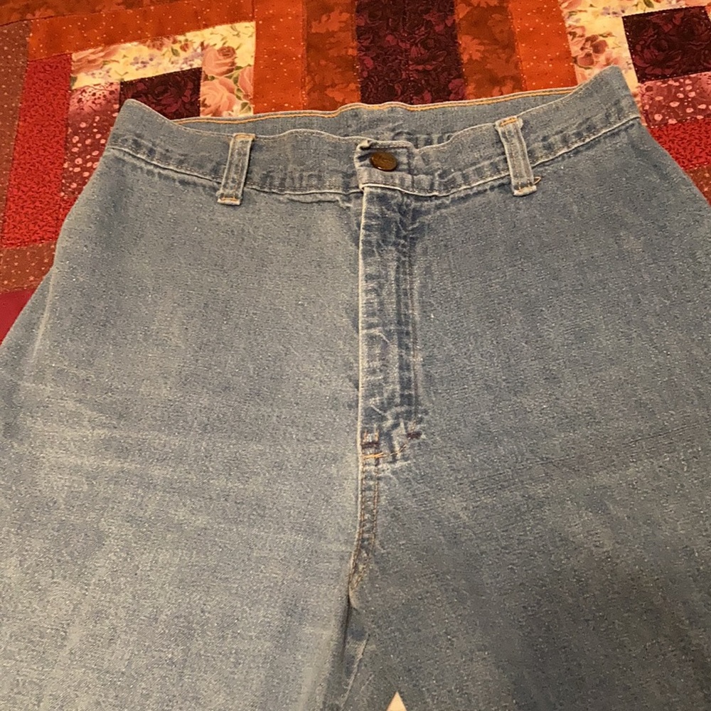 VINTAGE 1970s Bellbottoms, Light-Wash - Picture 3 of 11